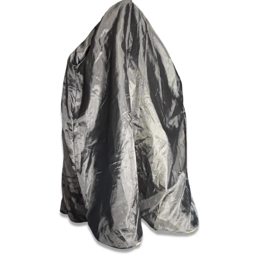 Vintage African Star Suede Leather Coat Map Print Oversized Long Jacket Boho - Picture 9 of 15